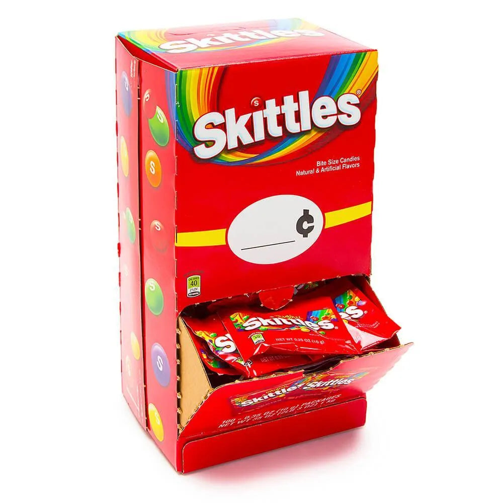 Skittles Candy Fun Size Packs: 100-Piece Box