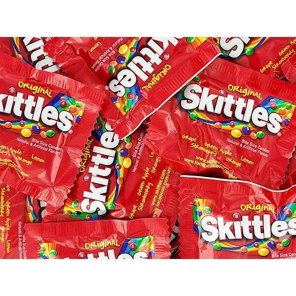 Skittles Candy Fun Size Packs: 22LB Case