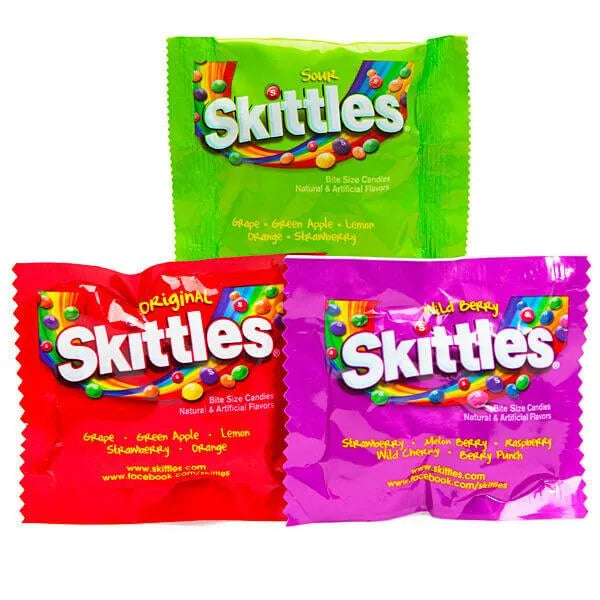 Skittles Candy Fun Size Packs - Assortment: 45-Piece Bag