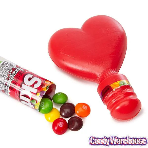 Skittles Candy Valentine Heart Toppers: 12-Piece Display