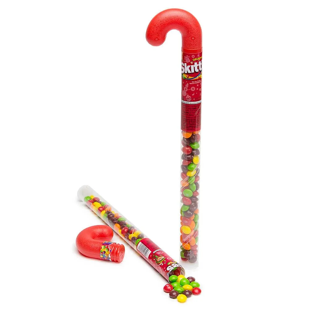 Skittles Filled Tubular Candy Cane