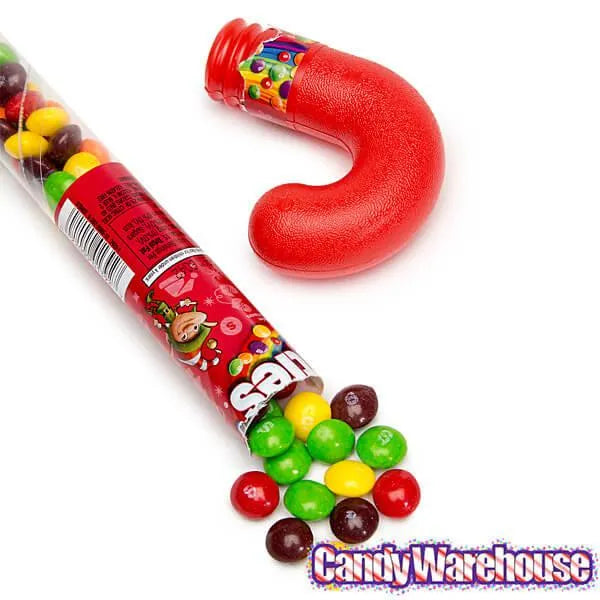 Skittles Filled Tubular Candy Cane