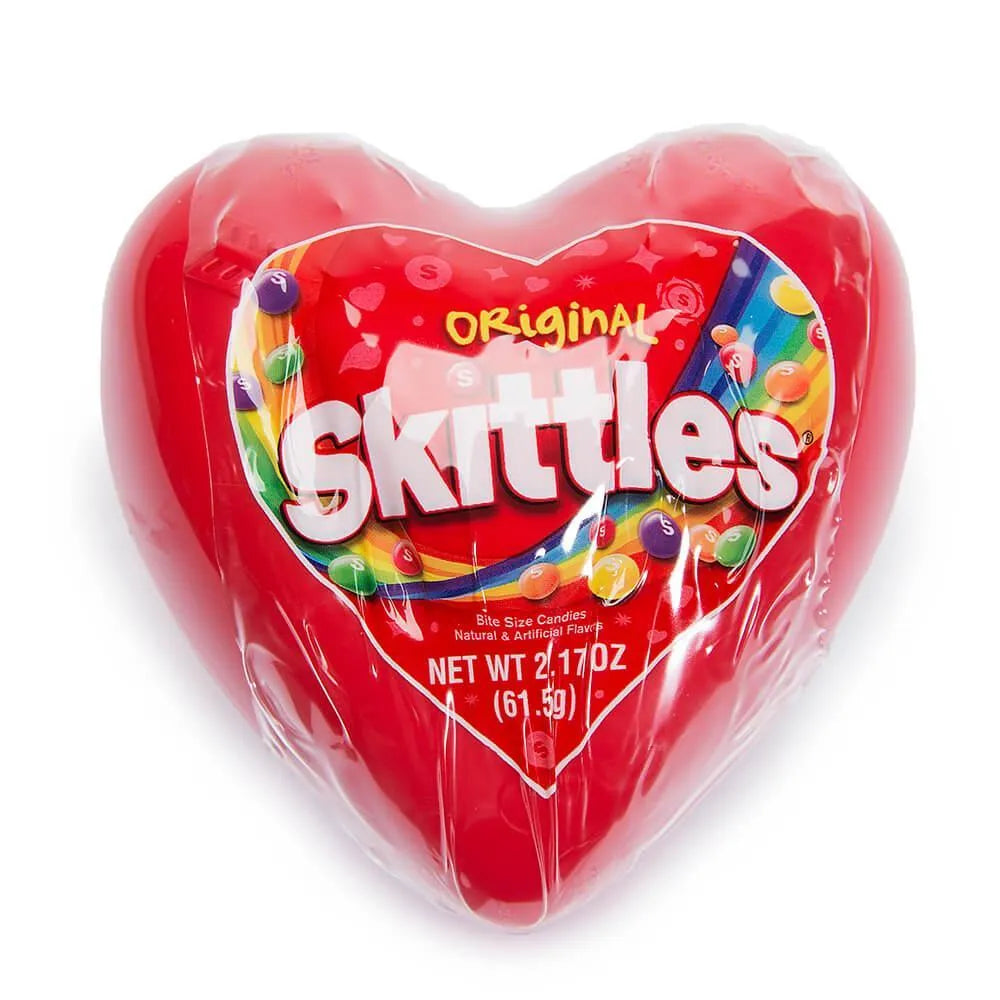 Skittles Original Candy Filled Plastic Hearts: 12-Piece Display