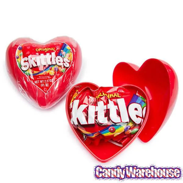 Skittles Original Candy Filled Plastic Hearts: 12-Piece Display