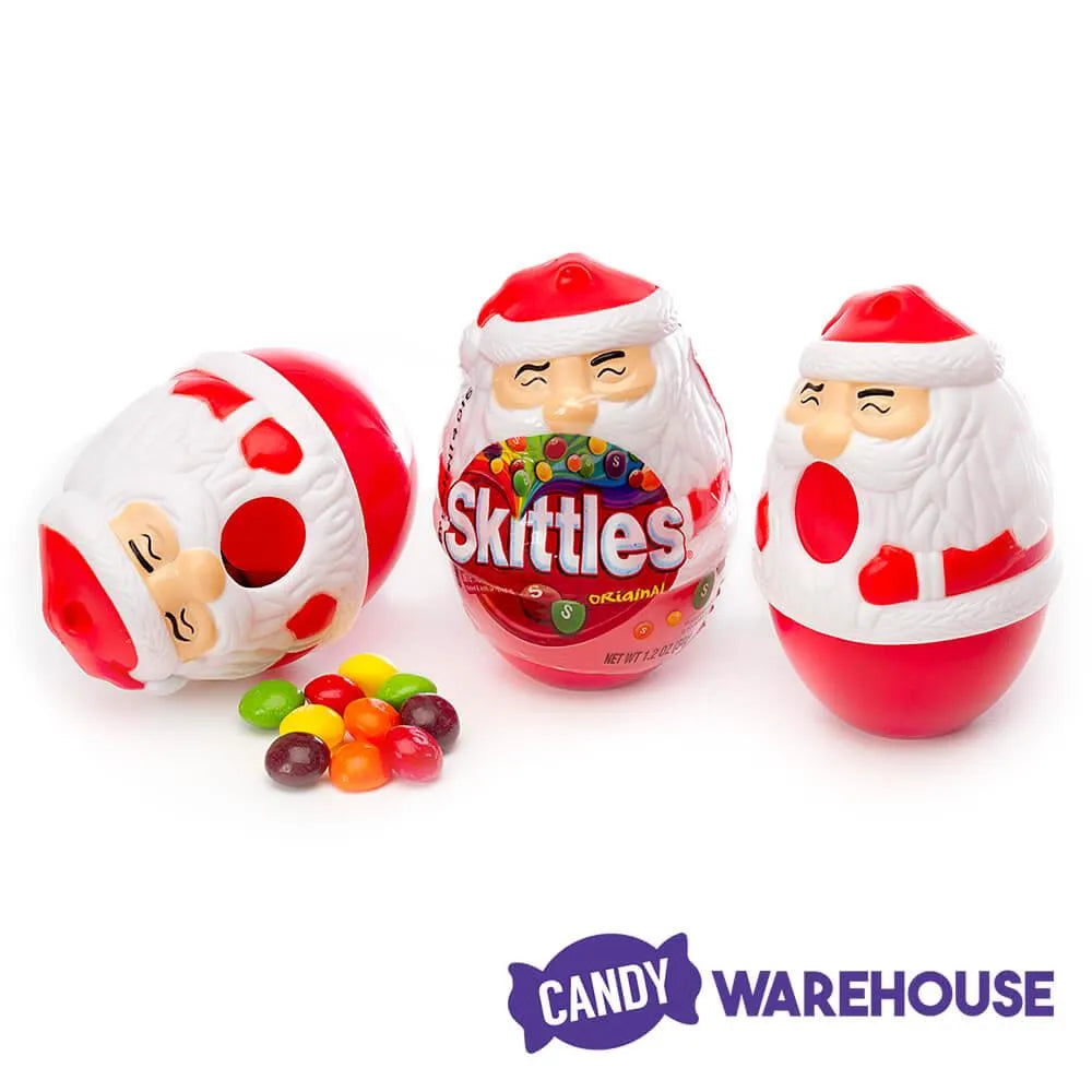 Skittles Twist 'n Pour Santa Candy Dispensers: 12-Piece Box