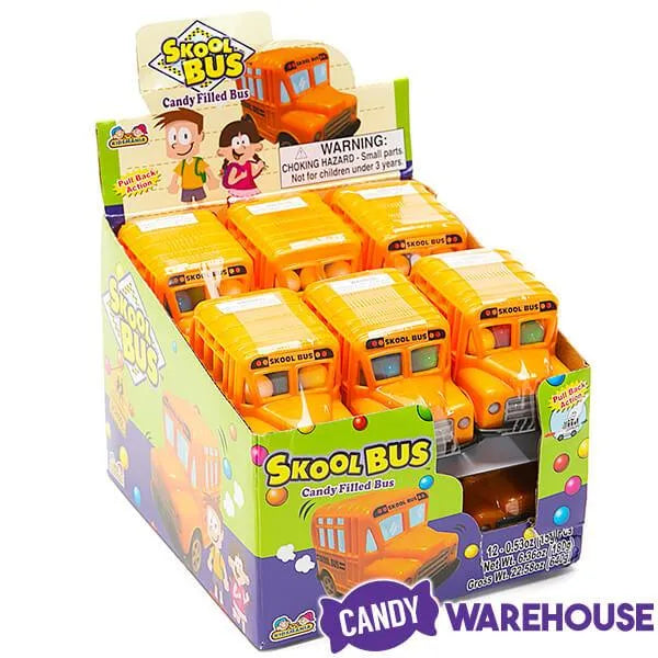 Skool Bus Candy Filled School Buses: 12-Piece Box