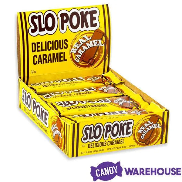 Slo Poke Caramel Candy Bars: 24-Piece Box