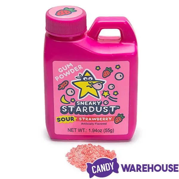 Sneaky Stardust Sour Gum Powder Bubble Jugs: 12-Piece Box