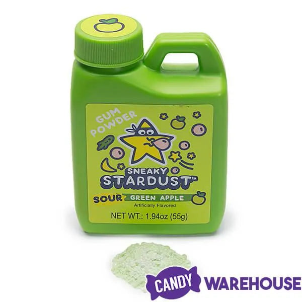 Sneaky Stardust Sour Gum Powder Bubble Jugs: 12-Piece Box