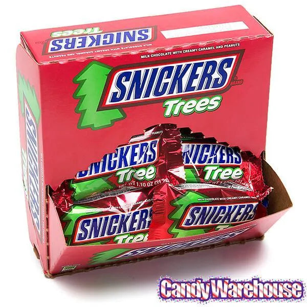 Snickers Christmas Tree Candy Bars: 24-Piece Box