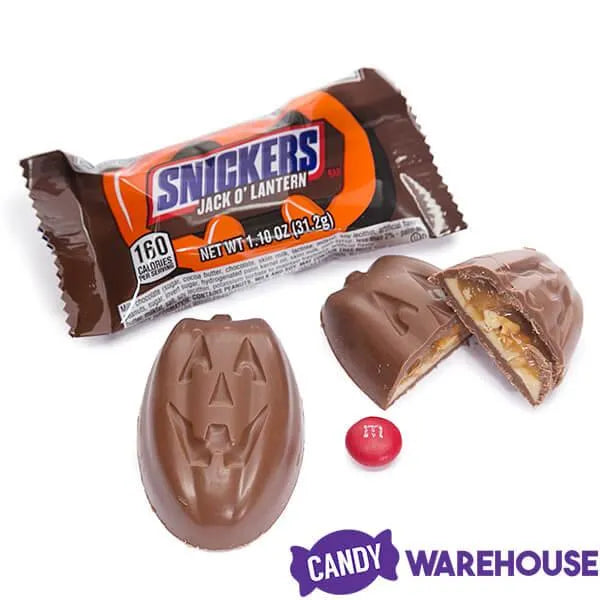 Snickers Halloween Pumpkin Candy Bars: 24-Piece Box