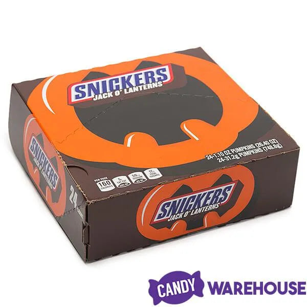 Snickers Halloween Pumpkin Candy Bars: 24-Piece Box