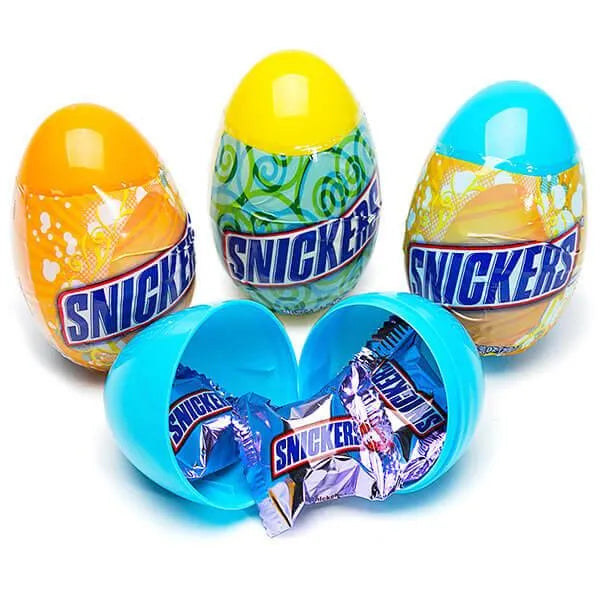 Snickers Minis Candy Filled Plastic Easter Eggs: 12-Piece Display