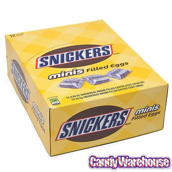 Snickers Minis Candy Filled Plastic Easter Eggs: 12-Piece Display