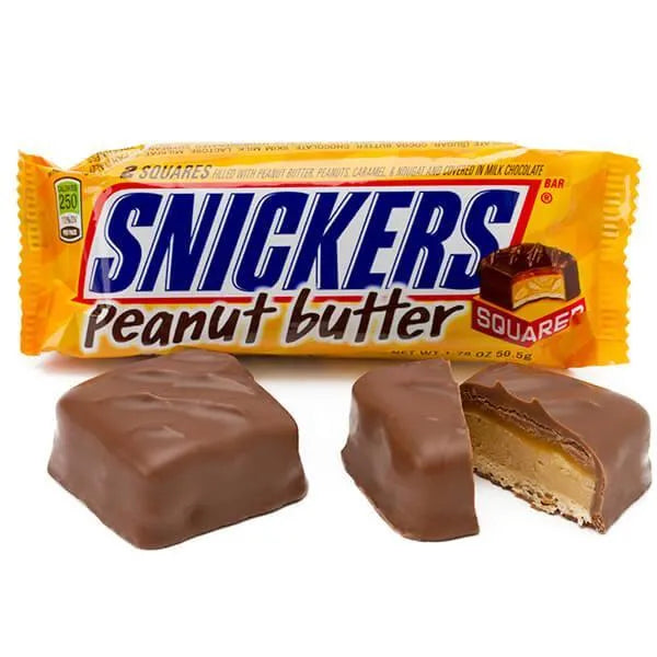 Snickers Peanut Butter Squared Candy Bars: 18-Piece Box