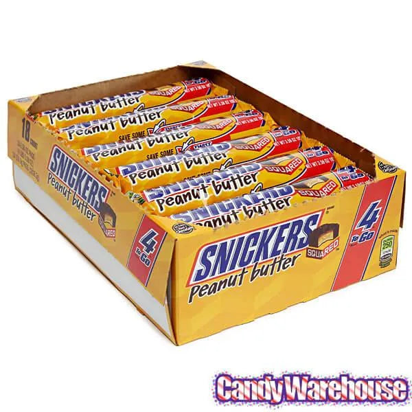 Snickers Peanut Butter Squared King Size Candy Bars: 18-Piece Box