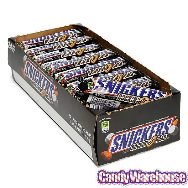 Snickers Rockin' Nut Road Candy Bars: 24-Piece Box