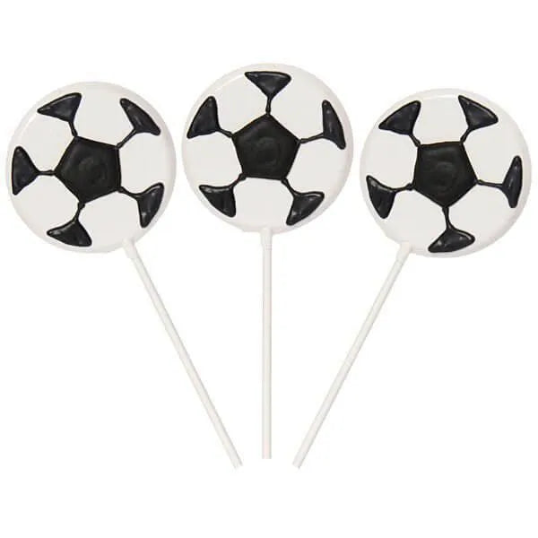 Soccer Ball Hard Candy Lollipops: 12-Piece Pack