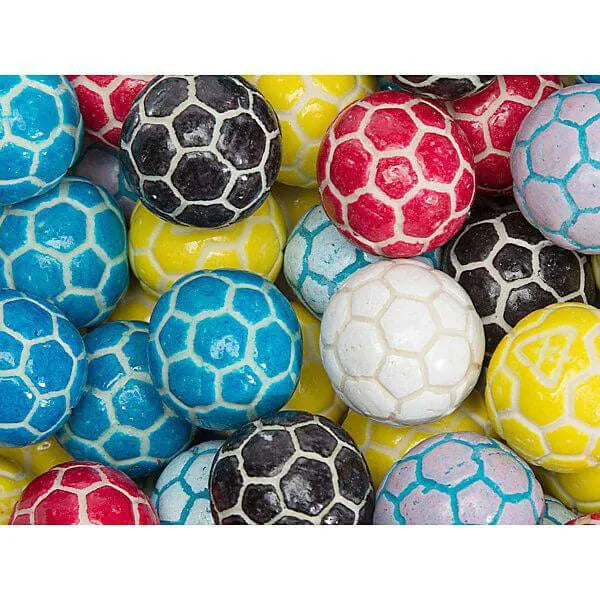 Soccer Balls Bubblegum: 1KG Bag