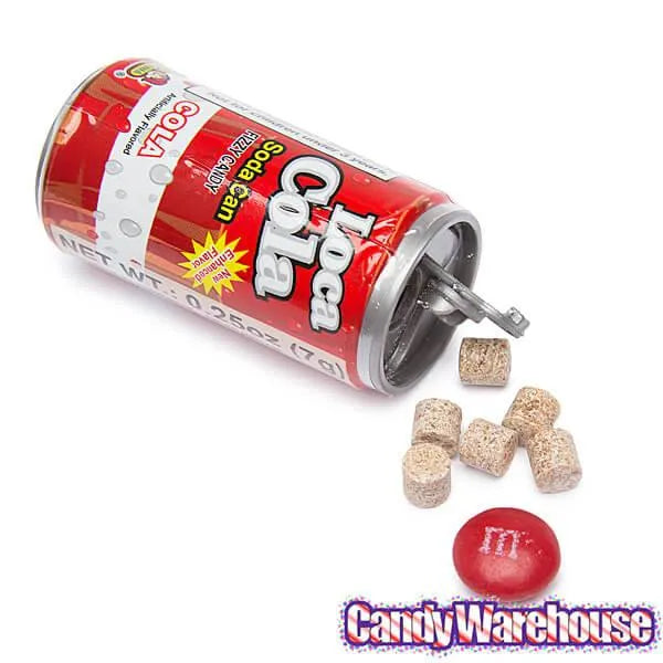 Soda Pop Fizzy Candy Cans Six-Packs: 12-Piece Box