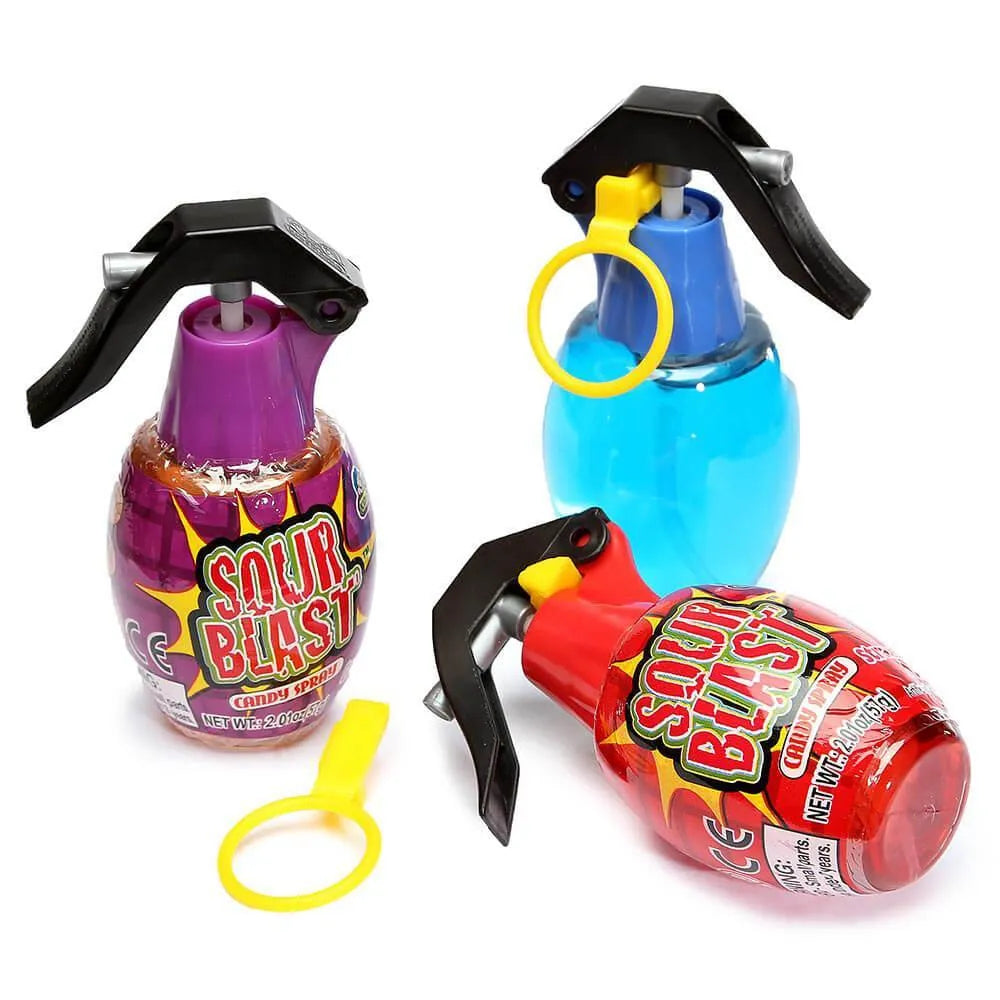 Sour Blast Candy Spray Grenade Dispensers: 12-Piece Box