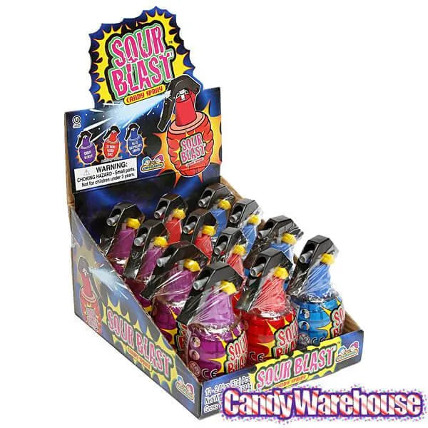 Sour Blast Candy Spray Grenade Dispensers: 12-Piece Box