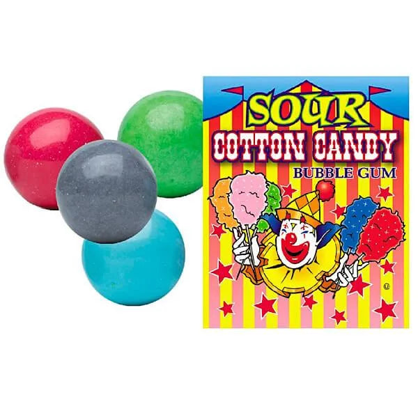 Sour Cotton Candy 1-Inch Gumballs: 850-Piece Case