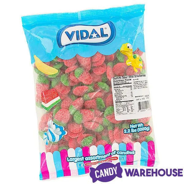 Sour Gummy Wild Strawberries: 1KG Bag