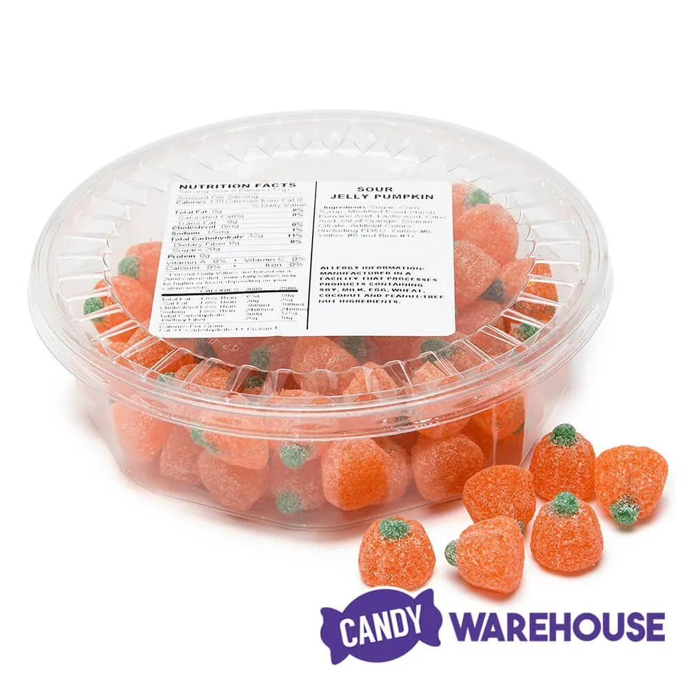 Sour Jelly Pumpkins Candy: 16-Ounce Tub