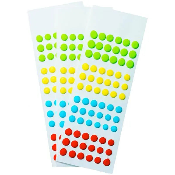 Sour Mega Candy Buttons Sheets: 3-Piece Pack