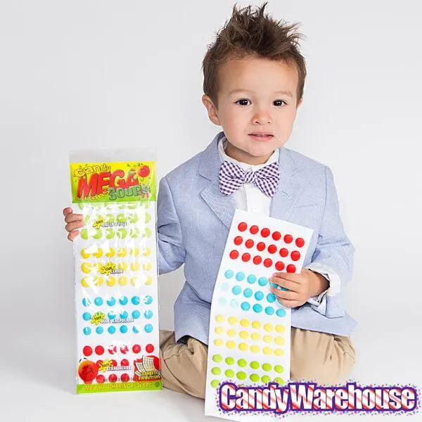 Sour Mega Candy Buttons Sheets: 3-Piece Pack