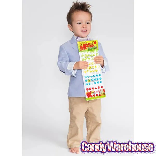 Sour Mega Candy Buttons Sheets: 3-Piece Pack