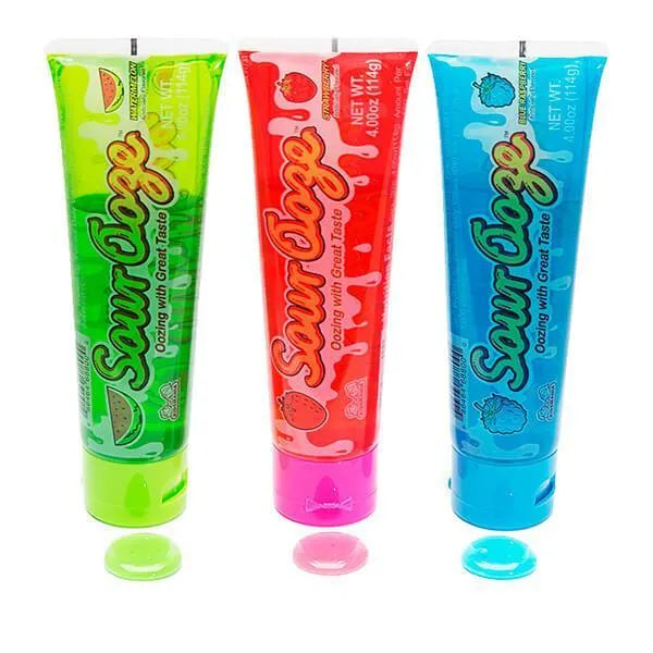 Sour Ooze Tube Liquid Candy Dispensers: 12-Piece Box