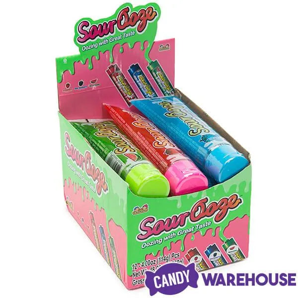 Sour Ooze Tube Liquid Candy Dispensers: 12-Piece Box