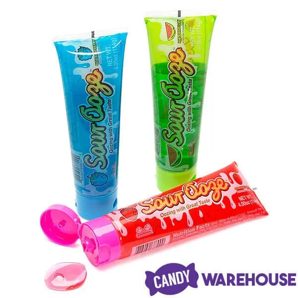 Sour Ooze Tube Liquid Candy Dispensers: 12-Piece Box