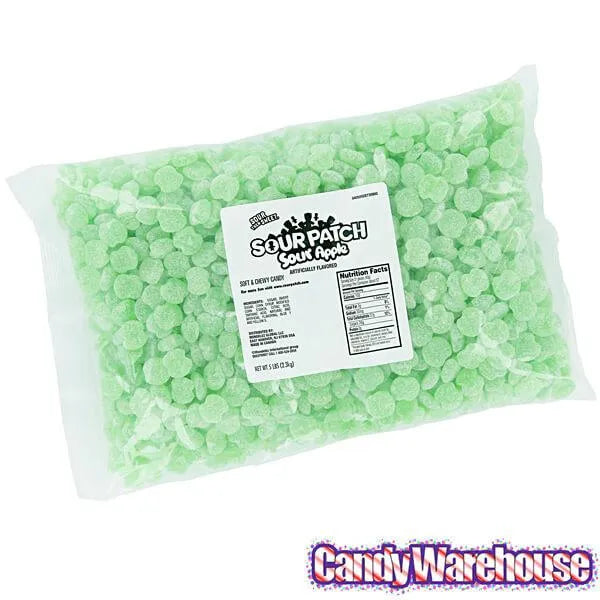 Sour Patch Green Apples Candy: 5LB Bag