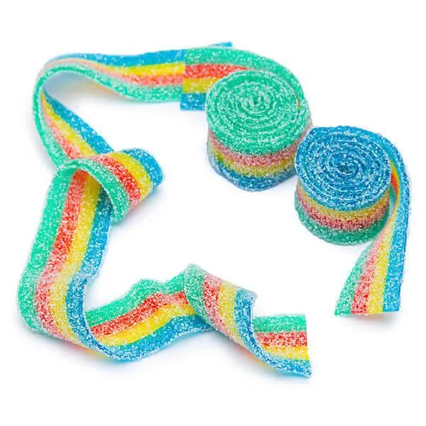 Sour Power Belts Candy - 4 Flavor Rainbow: 20-Pound Case