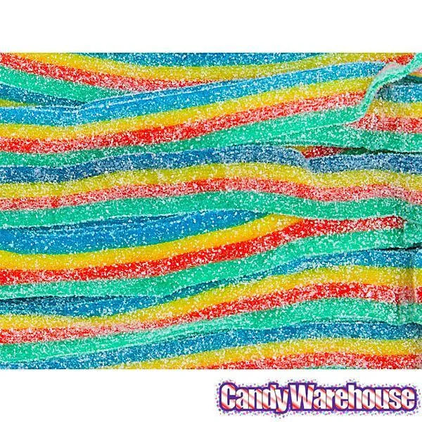 Sour Power Belts Candy - 4 Flavor Rainbow: 20-Pound Case