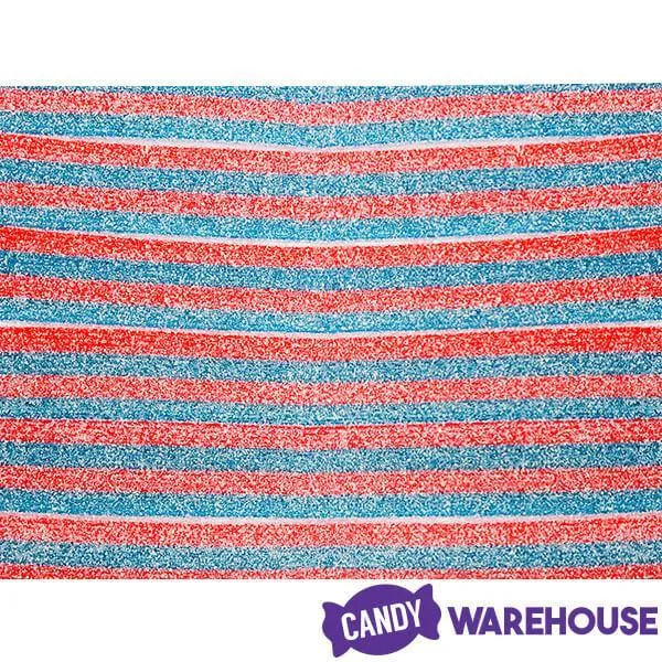 Sour Power Belts Candy - Red and Blue Raspberry: 3KG Bag