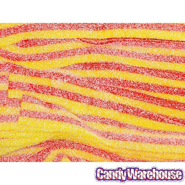 Sour Power Belts Candy - Strawberry-Banana: 3KG Bag