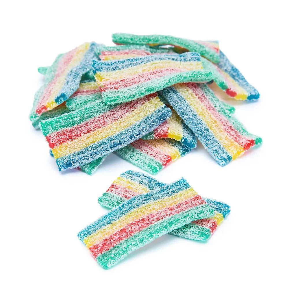 Sour Power Rainbow Mini Candy Belts: 20LB Bag