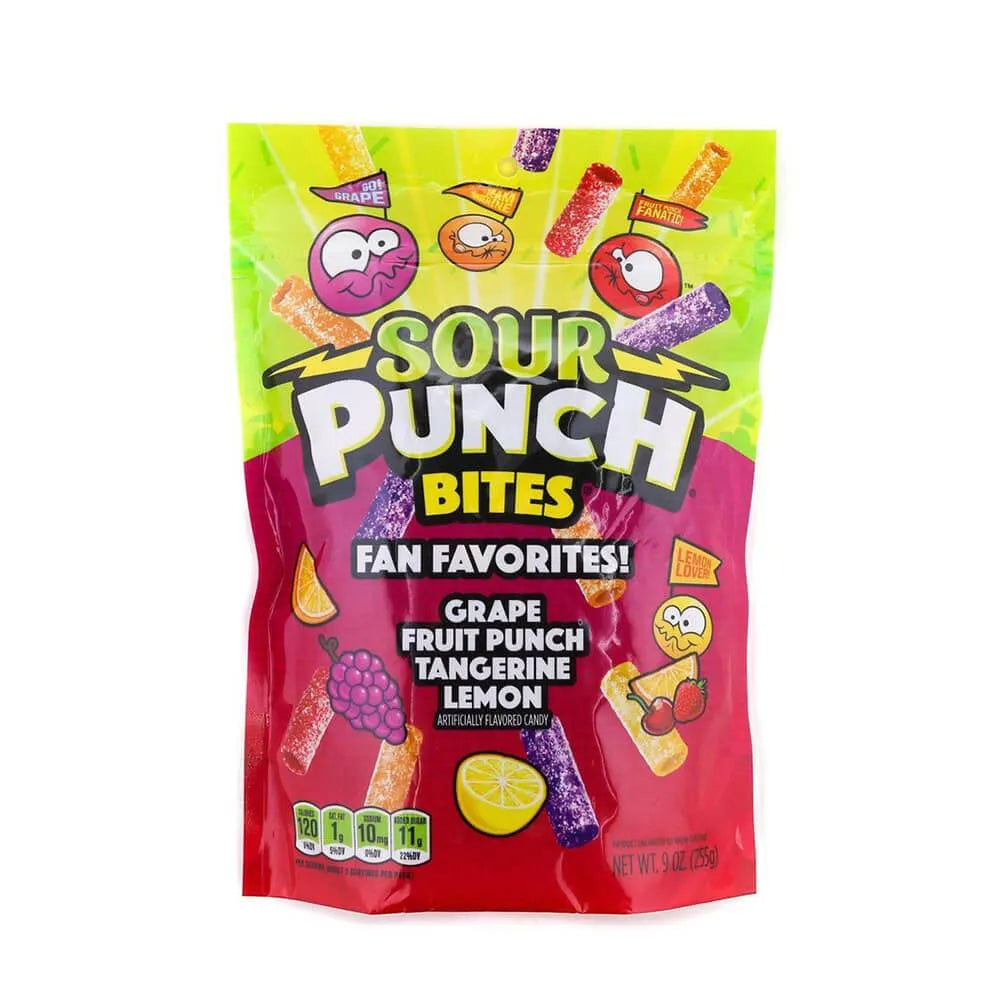 Sour Punch Bites Candy - Fan Favorites: 9-Ounce Bag