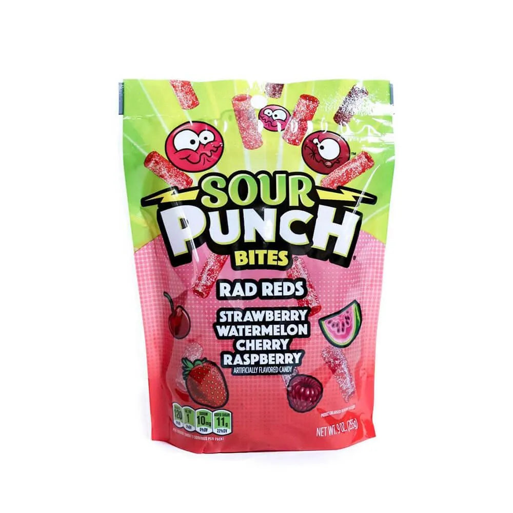 Sour Punch Bites Candy - Rad Reds: 9-Ounce Bag