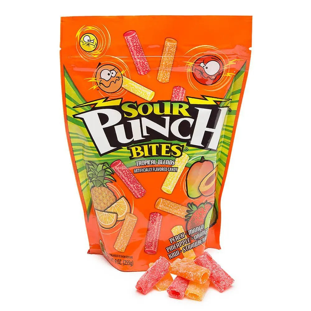 Sour Punch Bites Candy - Tropical: 9-Ounce Bag