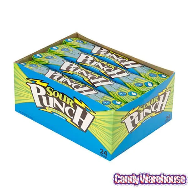 Sour Punch Straws 2-Ounce Packs - Blue Raspberry: 24-Piece Box