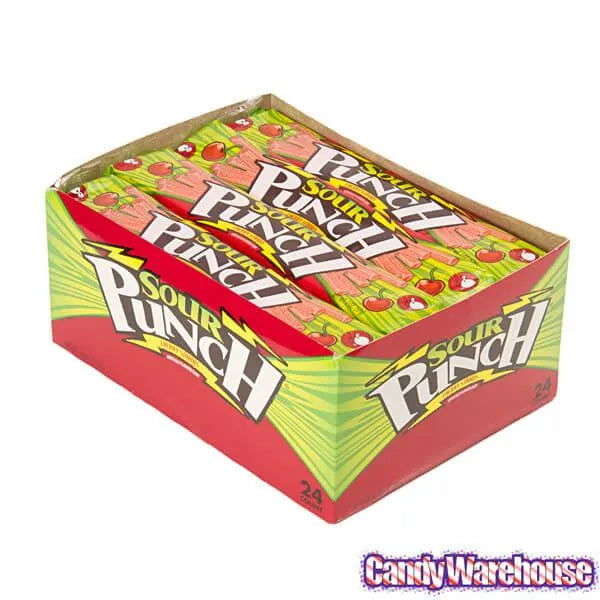 Sour Punch Straws 2-Ounce Packs - Cherry: 24-Piece Box