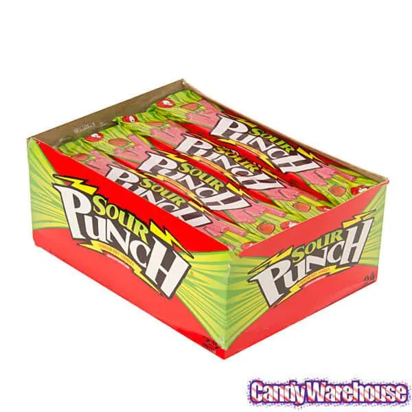 Sour Punch Straws 2-Ounce Packs - Strawberry: 24-Piece Box