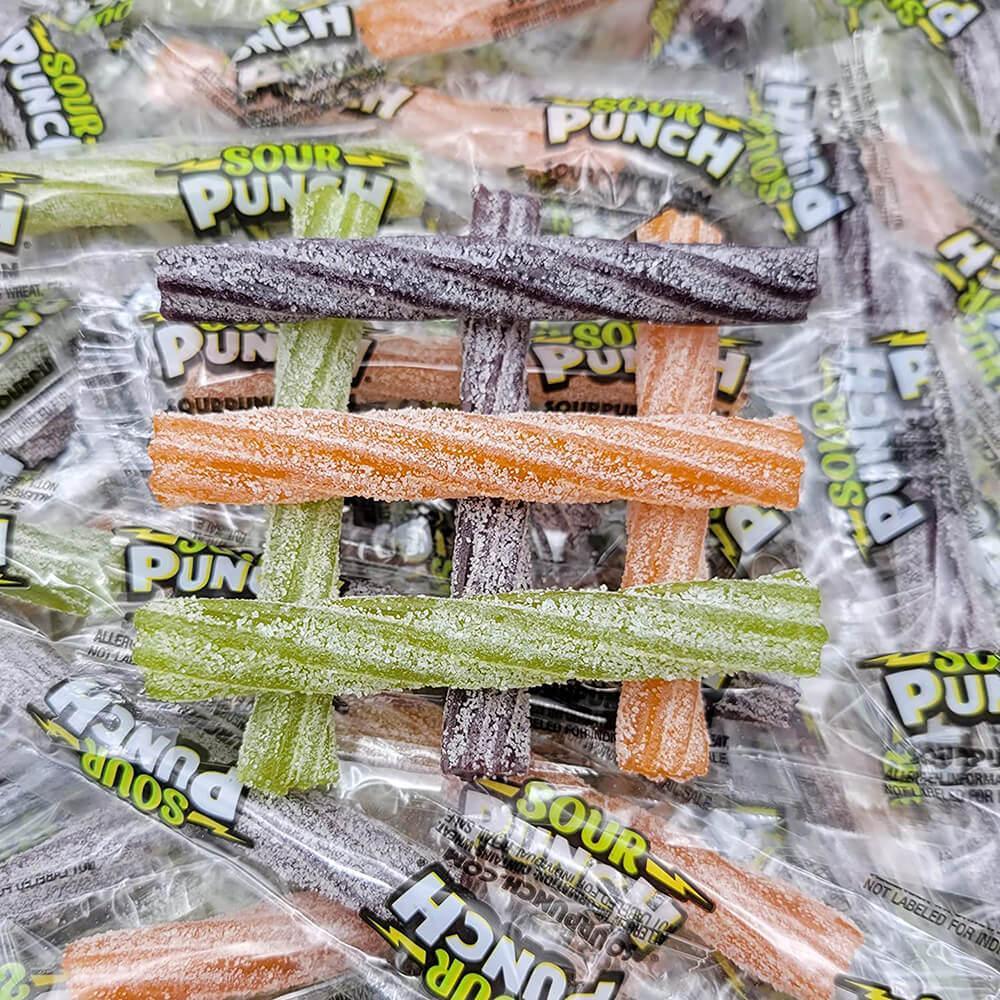 Assorted Sour Punch Twists Candy: 25-Pound Case