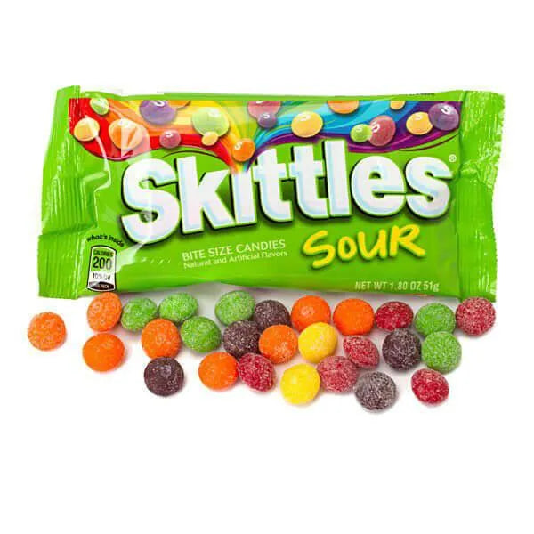 Sour Skittles Candy 1.8-Ounce Packs: 24-Piece Box