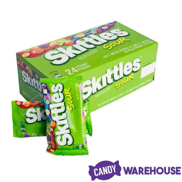 Sour Skittles Candy 1.8-Ounce Packs: 24-Piece Box